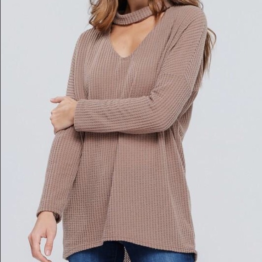 Choker Thermal Sweater-Taupe